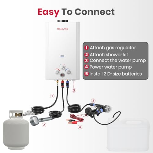 Propane Tankless Water Heater with Water Pump