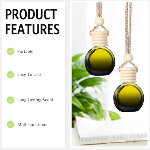 100 Pcs Car Diffuser Bottles Empty Bulk with Wood Cap (100 Count)