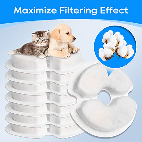 10+10 Pcs Cat Water Fountain Filters Fit for 67oz (20 Count)