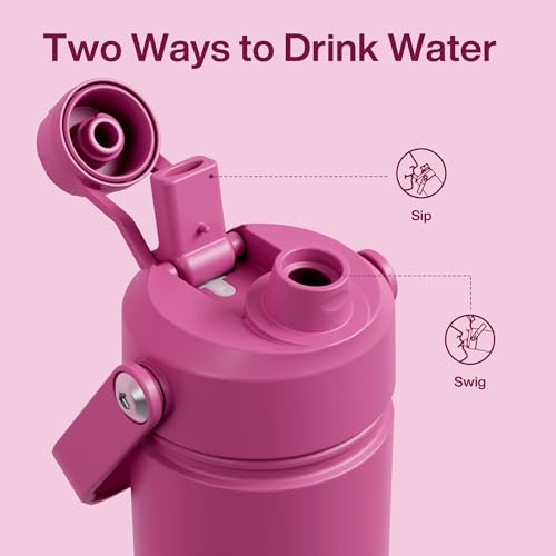 Insulated Water Bottle with Straw Stainless Steel Water Bottle