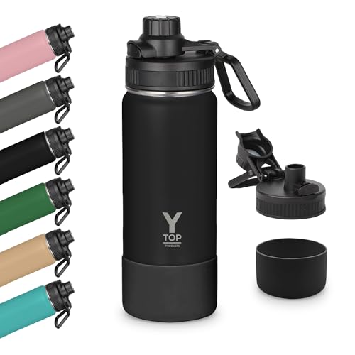 Y TOP 18 oz Insulated Water Bottle Leak Proof Spout Lid Fits in Car Cup Holder