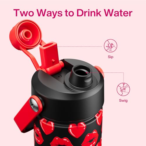 Insulated Water Bottle with Straw Stainless Steel Water Bottle