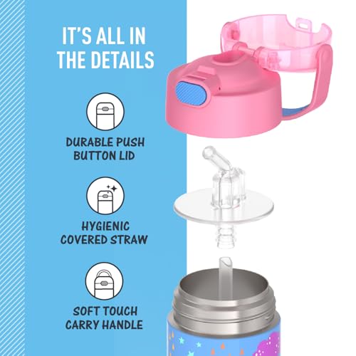 FUNTAINER Water Bottle with Straw