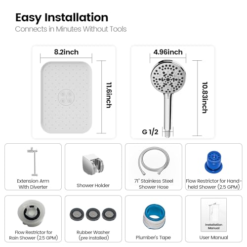 Handheld Shower Head Combo