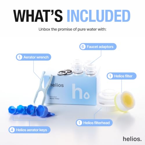 Helios Water Filter for Sink Faucet with Vitamin C Infusion Made in Korea