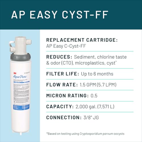 3M Aqua Pure Under Sink Water Filter System AP Easy Cyst
