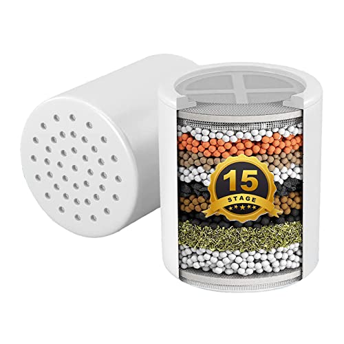 2PCS Shower Filter Replacement Cartridge for AquaBliss SF100 SF220 15 Stage (2 Count)