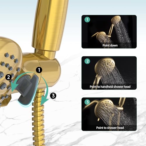 Dual 2 in 1 Shower System with Handheld