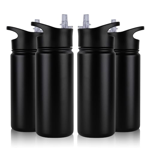 16 oz Insulated Water Bottle Bulk 4 Pack (4 Count)