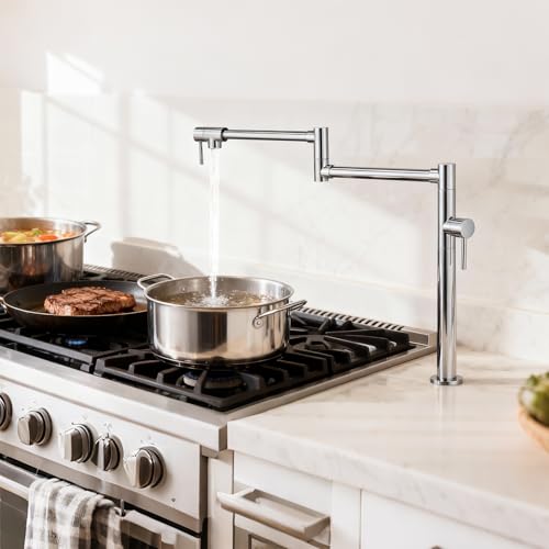 Brass Pot Filler Faucet Deck Mount
