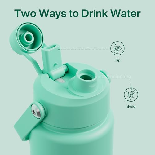 Insulated Water Bottle with Straw Stainless Steel Water Bottle