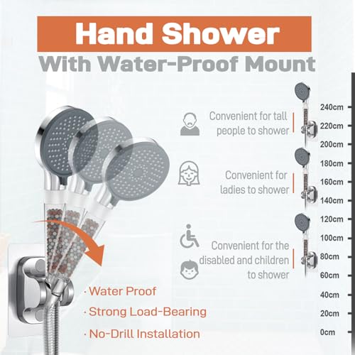 Filtered Handheld Showerhead with Shower Holder Set