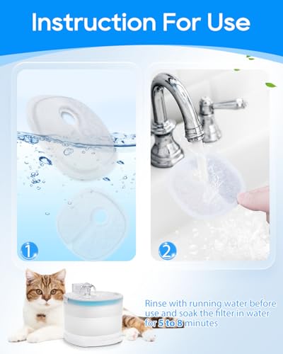12 PACK Filters for Dog Water Fountain Fit for D1 (12 Count)