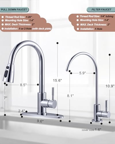 Kitchen Faucet and Water Filter Faucet Combo