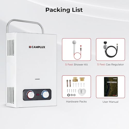 Camplux Pro 6L Portable Tankless Water Heater (2 Count)