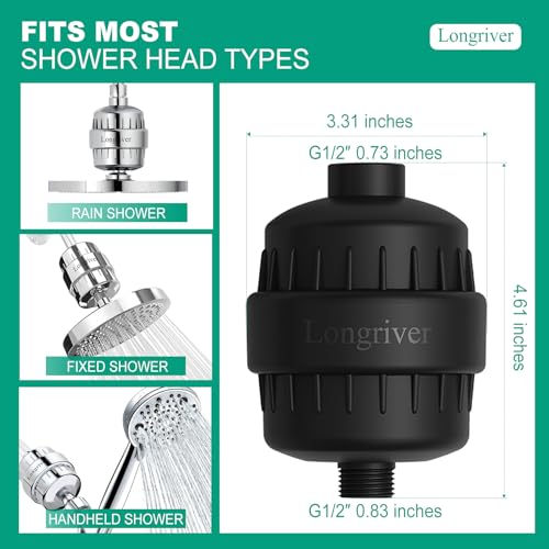 R7 Shower Filter High Put Shower Water Filter for Hard Water