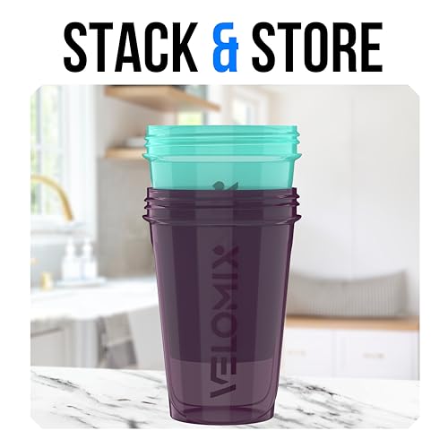 2 Pack 20oz Protein Shaker Bottle for Protein Mixes (2 Count)