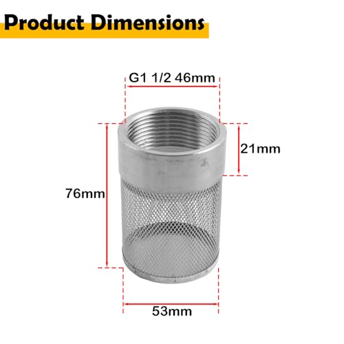 53mm Dia Hose Inlet Suction Strainer Filter