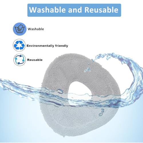 8 Pack Replacement Mop Pads Compatible with Narwal Freo X Z Ultra Z10 Freo Pro J3 J4 YJCC012 YJCC015 Microfiber Resuable Mop Cloth Robot Vacuum Cleaner Accessories (8 Count)