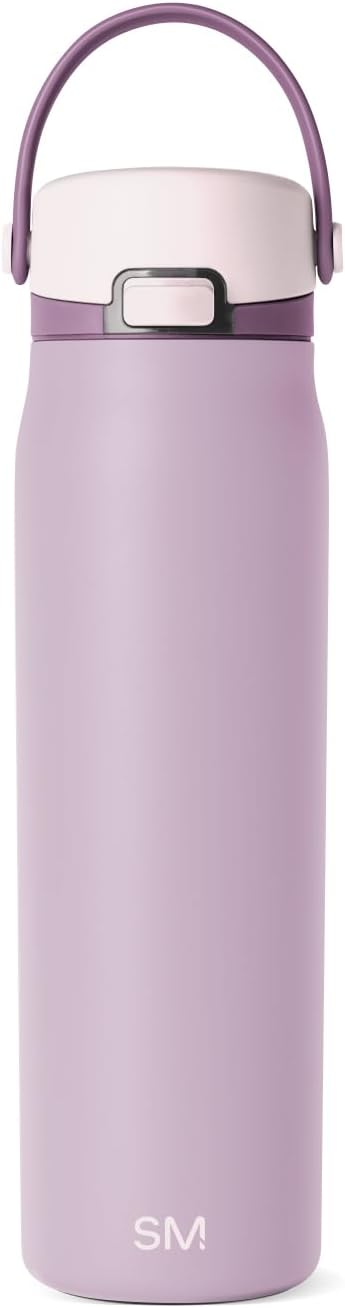 Simple Modern Mesa Sport Water Bottle with Covered Chug Lid | 30oz Cup Holder Friendly Insulated Stainless Steel Bottle for Gym, Sports and Travel | Lavender Ice