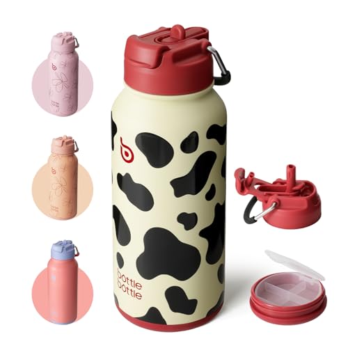 32oz Insulated Water Bottle with Pill Box
