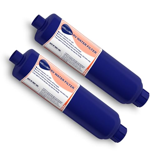 RV Camper Inline Water Filter Reduce Chlorine and Odor (2 Count)