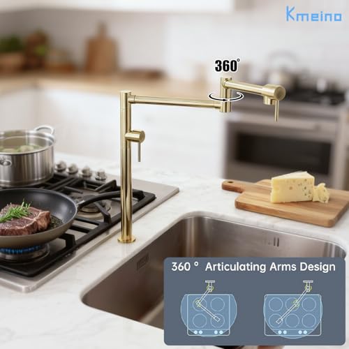 Brass Pot Filler Faucet Deck Mount