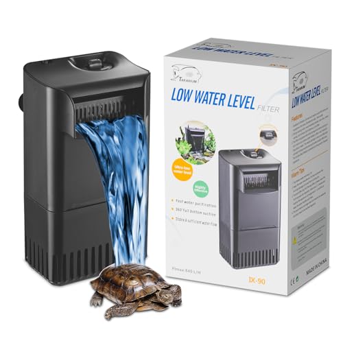 222GPH 10W Turtle Tank Filter Aquarium Filter Power Adjustable 10