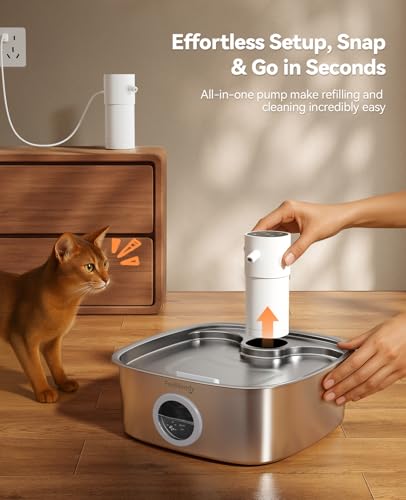 Cordless Wider Tray Dog Water Fountain