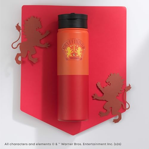 Harry Potter Gryffindor Stainless Steel Water Bottle with Flip Straw Lid