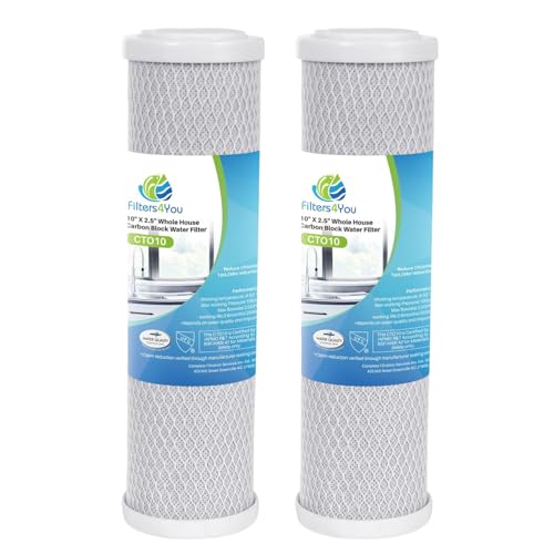 Carbon Block Filter Compatible to GE GXWH04F GXWH20F GXWH20S GXRM10 (2 Count)