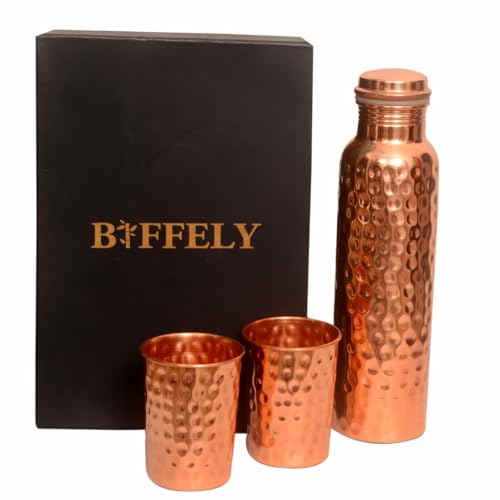 Pure Copper Water Bottle (3 Count)