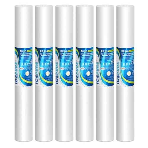 2.5" x 20" 20 Micron Whole House Sediment Water Filter (6 Count)