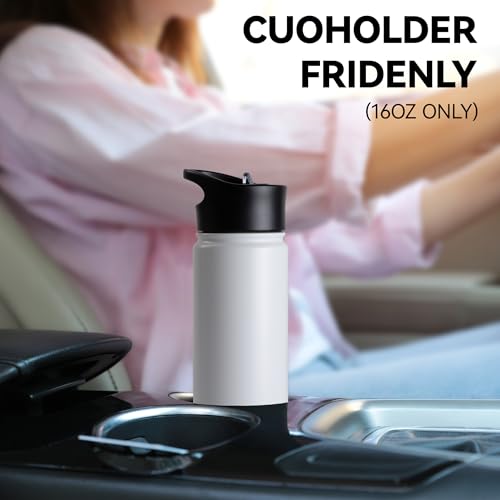 16 oz Insulated Water Bottle Bulk 4 Pack (4 Count)
