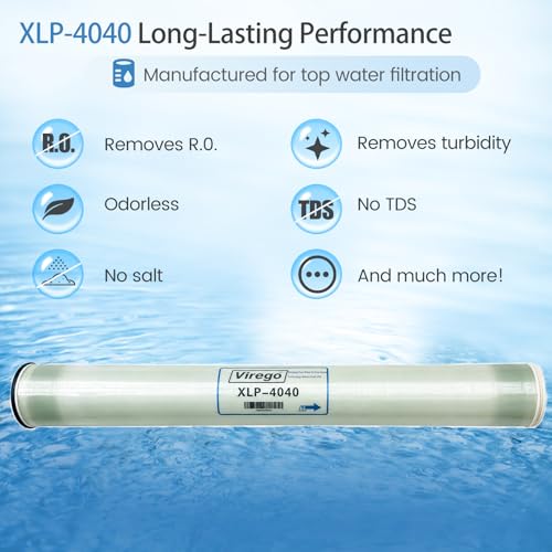 XLP-4040, XLP 4040 Membrane for Extreme Low Pressure Commercial Membrane, Salt Rejection 99%, 2300GPD, TDS≤1000ppm, 4040 XLP Membrane Good for Municipal Tap Water/Low-TDS Groundwater