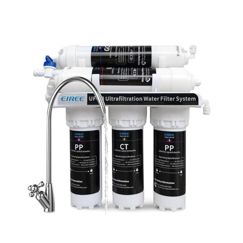 UF33 0.01μm Ultra Filtration Under Sink Water Filter System 6 Stages Under Counter Water Filter Direct Connect to Kitchen Faucet