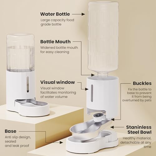Elevated Dog Water Bowl Dispenser for Large Dogs