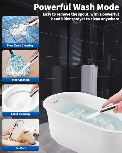 Filtered Shower Head for Hard Water with Stop
