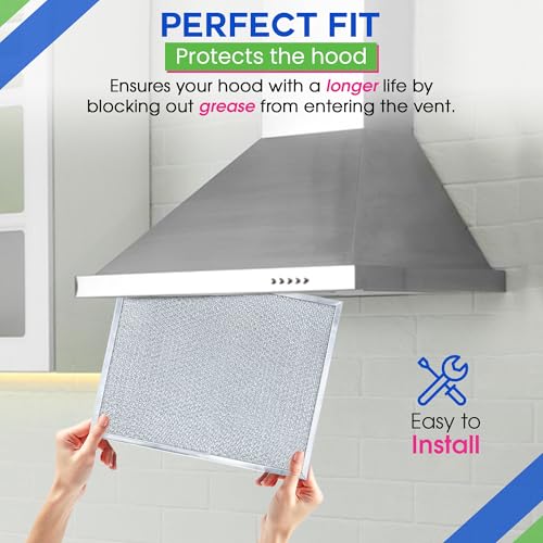 Stove Vent Filter 11.8x14.3" BPS1FA30 Fits Nutone Broan Range Hood Filter (4 Count)