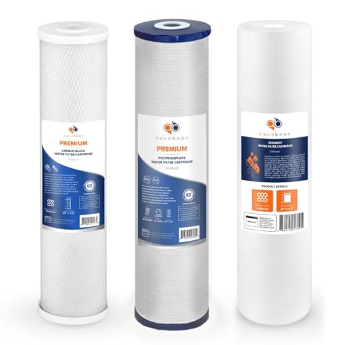 5 Micron 20 x 4.5 Whole House Water Filter Replacement Cartridge Set (3 Count)