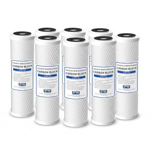 8-Pack WaterPur (CCI-10-CLW) Activated Carbon/Carbon Block Filter for Reverse Osmosis Water Filter Replacement & Water Purifier (8 Count)