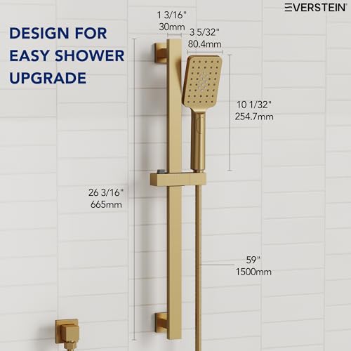 EVESTEIN Adjustable Hand Held Shower with Slide Bar