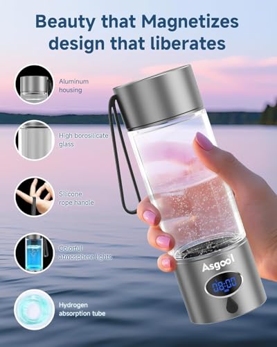 360ml Portable Hydrogen Water Bottle Generator with PEM