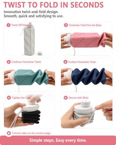 Collapsible Water Bottles 21oz