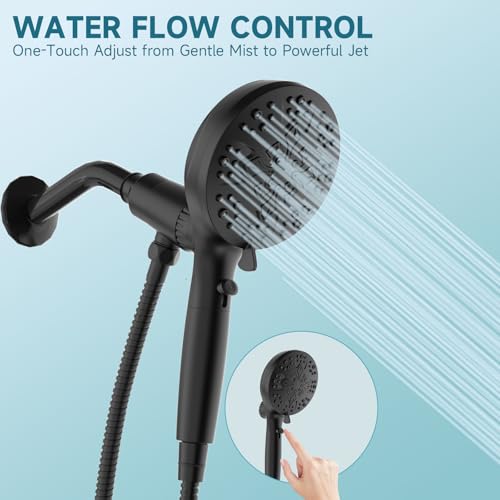 5" Filtered Handheld Shower Head with 10 Spray Modes