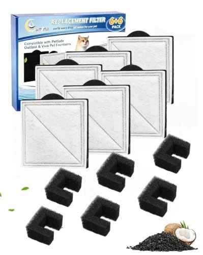 12 Pack Filters Compatible with PetSafe Outlast & Viva Pet Fountains (12 Count)