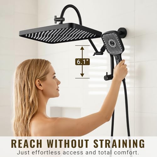 13 Inch Rainfall Shower Head with Handheld Combo