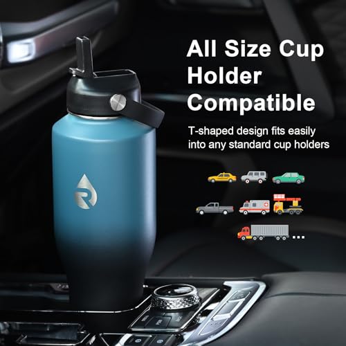 40 oz Insulated Water Bottle with Straw