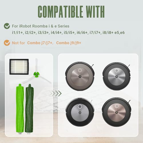 Replacement Parts Accessories Kit for iRobot Roomba i7 i7+ i6 i6+ i3 i3+ i8 i8+ i4 i4+ i5 i5+ i2 i2+ i1 i1+ i e Series Robotic Vacuum Attachment (13 Count)
