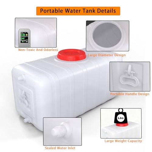 13Gallon 50L Water Storage Tank with Spigot
